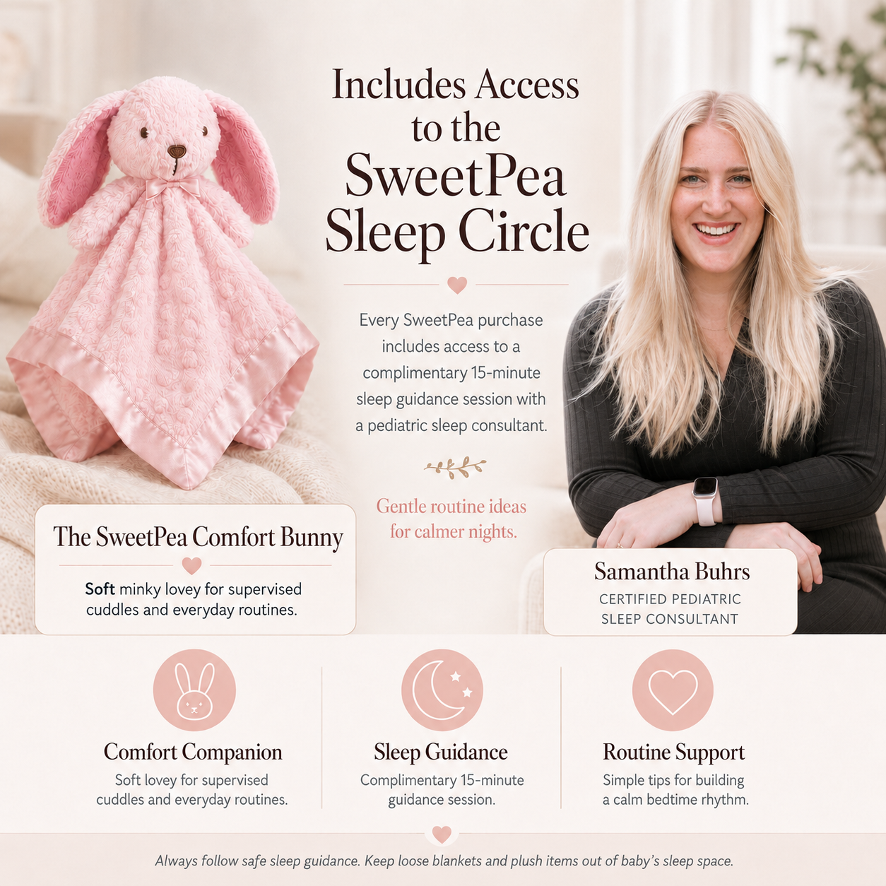 Princess SweetPea PlushAura Bunny Blanket